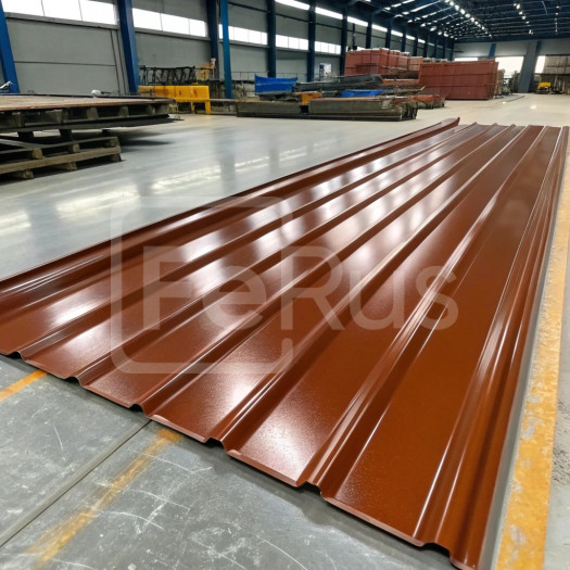 Профнастил С8 полиэстер (Zn100-180) 0,55х1150х800 мм, RAL 8004